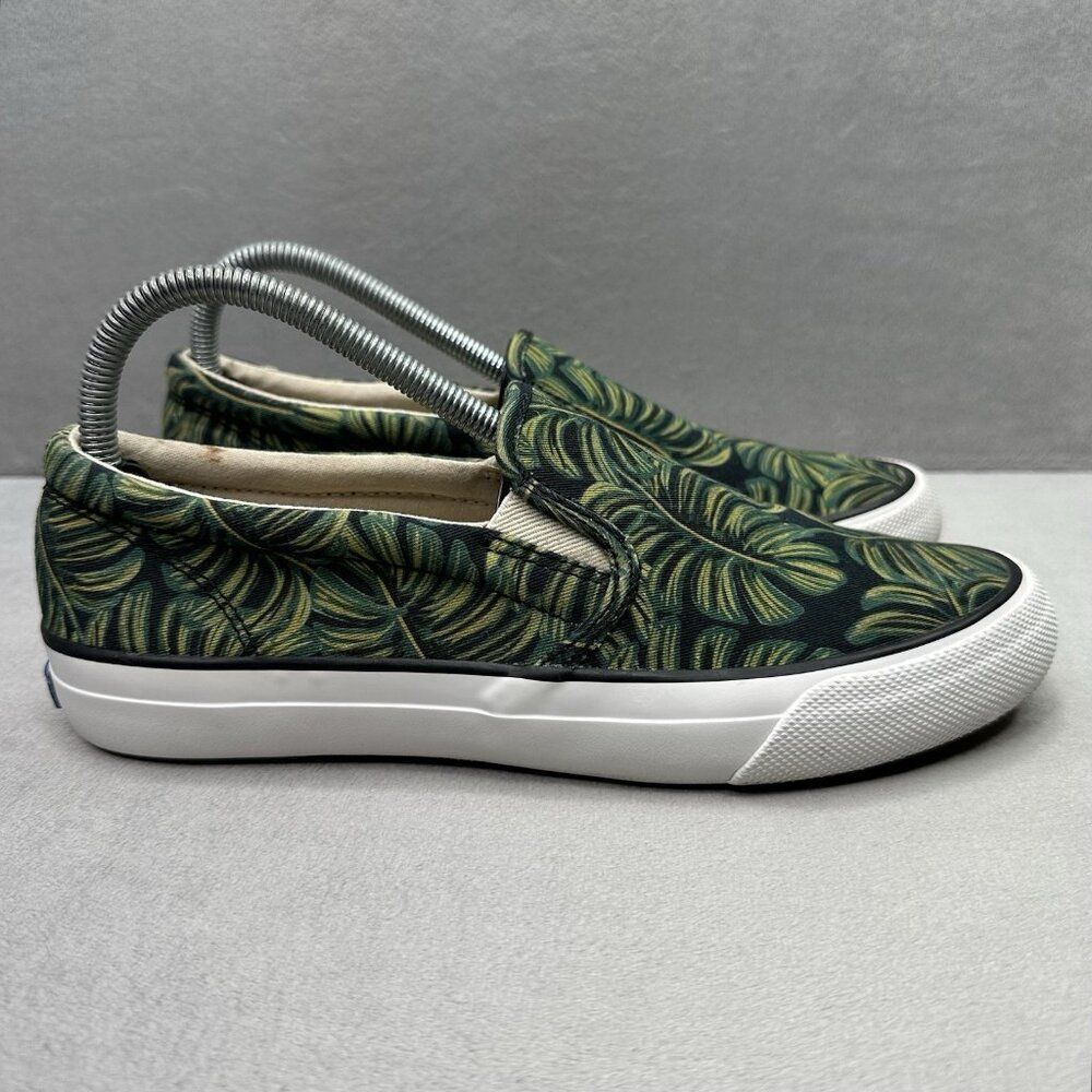 Keds x Rifle Paper‎ Co Anchor Womens Size 7.5 Shoes Green Palms Slip On Sneakers